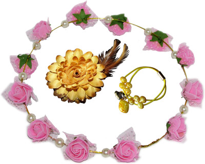 

Sanjog Floral Style Tiara Hair Accessory Set(Multicolor)