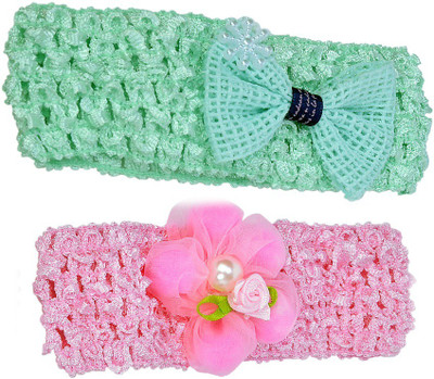 

Sagunya Soft Elastic Hair Band(Green, Pink)