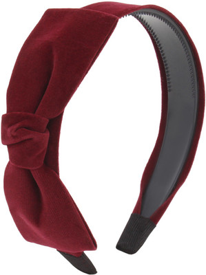 

Fayon Fashion Statement Maroon Velvet Bow Hair Band(Maroon)