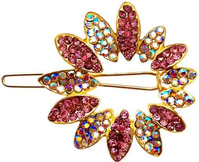 

B-Fashionable Halo Wire Clasp Hair Pin(Pink)