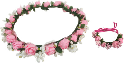 

Loops n knots Sweet Pink Feather Collection Kids Head Band(Pink)