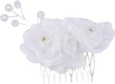 The Ethnic Wears Floral Hair Clip(White)
