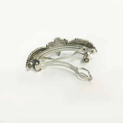 

AccessHer Accessher designer studded back clip hair accessories for Women Hair Clip(White)