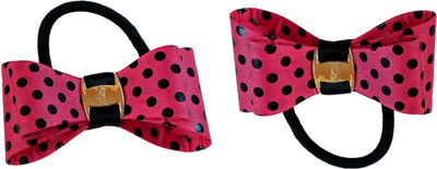 

Trendy Nuts Dotted Bow Rubber Band(Multicolor)