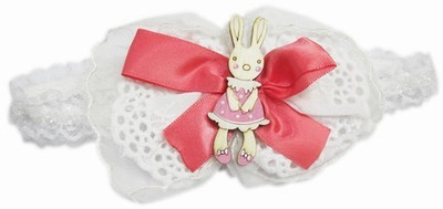 

Pink & Blue India Net Baby with Ribbon Bow Head Band(White)