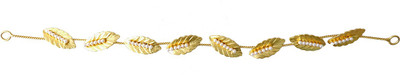 

Super Drool Pearl Studded Gold Leaves Hair Pin(Gold)