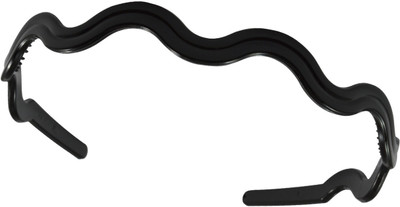 

Sarah Wavy Plastic Hair Band(Black)