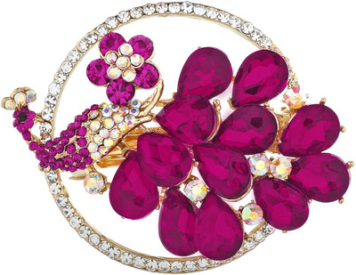 

Mansiyaorange party wear fancy accessories Hair Clip(Pink)