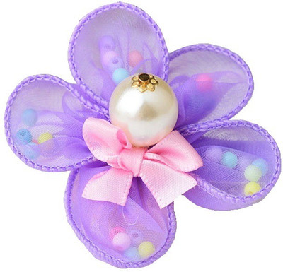 

Angel Closet Flower with Pearls Hair Clip(Purple)