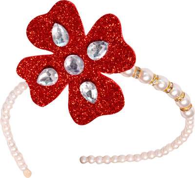 

Aparshi Pearl with shiny flower Hair Band(Multicolor)