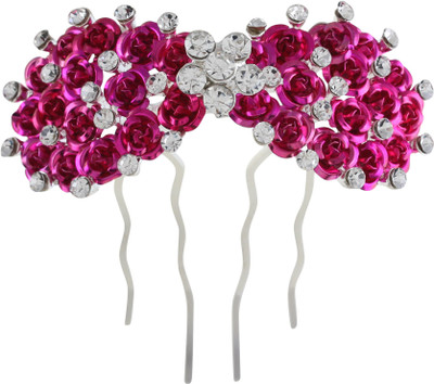 

Pink Rose Princess Charm Hair Pin(Pink)