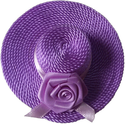 

Viva Fashions Rolled Up Rose Hat Hair Clip(Purple)