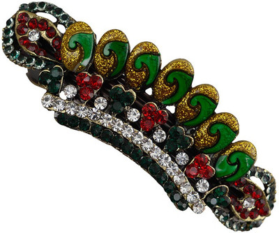 Taj Pearl Designer Hair Clip(Yellow)