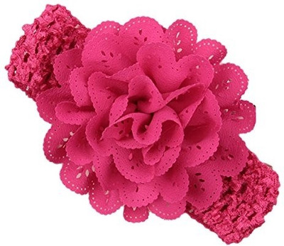 

Pikaboo Crochet Cutwork Flower Head Band(Pink)