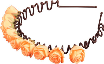 

Style Tweak Orange Floral Tiara Head Band(Orange)