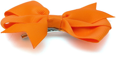 

NeedyBee Orange Grosgrain Ribbon Bow Toddlers Baby Hair Clip(Orange)