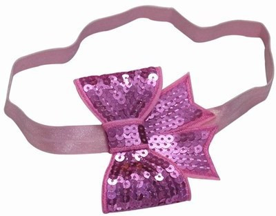 

Pinkblueindia Fashionable Sequin Bow Head Band(Pink)
