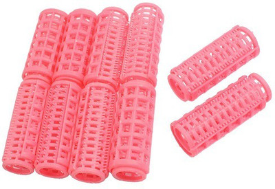 

Envyon 10 PC Plastic Hair Curlers, Rollers and Stylers - Large (Size:25mm) Hair Accessory Set(Pink)