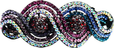 

Glitters Online Golden Colour American Diamond Hair Clip(Gold)