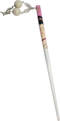 

CraftEra Wooden Stick Hair Pin(White)