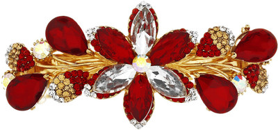 

Mansiyaorange party wear fancy accessories Hair Clip(Red)