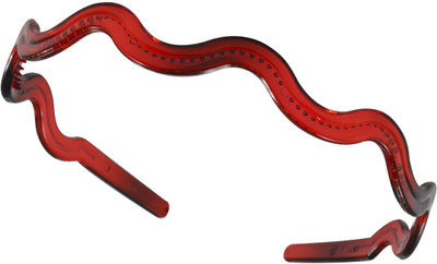 

Sarah Wavy Plastic Hair Band(Red)
