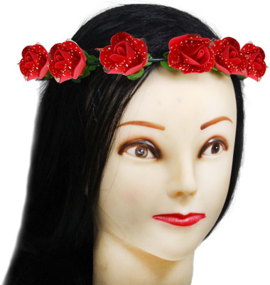

Takspin Red Casual & Party Wear Tiara Hair Accessories Hair Band(Red)