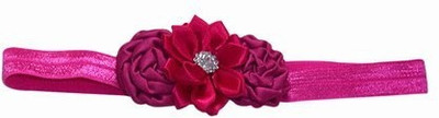 

Pinkblueindia Three Flower with Pearl Head Band(Pink)