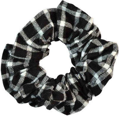 

Sarah Checked Black Fabric Hair Rubber Band for Women Rubber Band(Black)