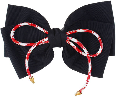 

Fayon Funky Fashion Black Bow With Red Rope Hair Clip(Black)