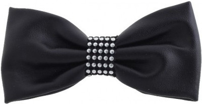 

Crunchy Fashion Leather Bow Hair Pin(Black)