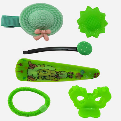 

Angel Glitter Lil Green Daisy Clips Combo Hair Accessory Set(Green)