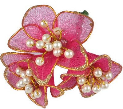 

Majik Flowers For Bun Making Hair Clip(Red)