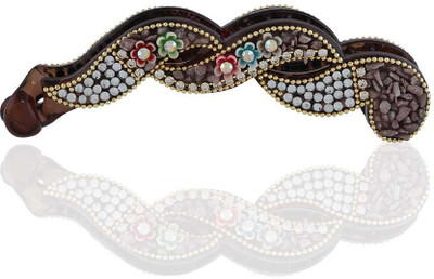 

Anuradha Art Stylish Collection Banana Clip(Pink, Silver)