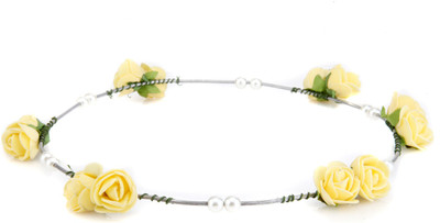 

Trinketbag Flowers In My Hair Yellow Tiara Head Band(Silver, Red)