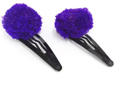 

AccessHer Tic tac hair clips with Pom Pom Tic Tac Clip(Purple)