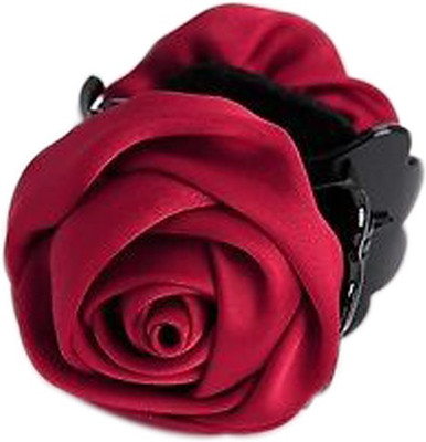 

Young & Forever Claret Red Rose Jaw Clip Hair Clutcher Hair Clip(Red)