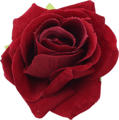 

Sanjog Maroon Velvet Vintage Rose Flower Clip and Brooch Pin For Wedding Party Hair Clip(Maroon)