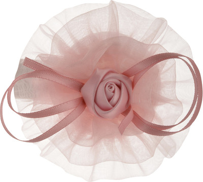 

Angel Closet Pink Flower Tulle with Ribbons Hair Clip(Pink)