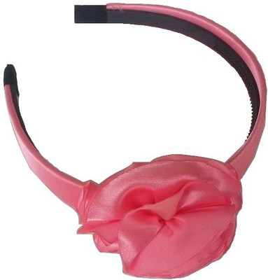 Viva Fashions Satin Floral Applique Hair Band(Pink)