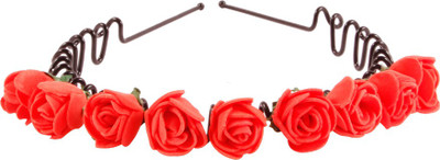 

Style Tweak Red Floral ZigZag Wave Hair Band(Red)