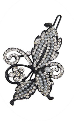 

Taj Pearl Designer Hair Clip(Black)