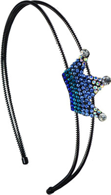 

Glitters Online Glitters Blue Colour American Diamond Head Gear Head Band Head Band(Blue)