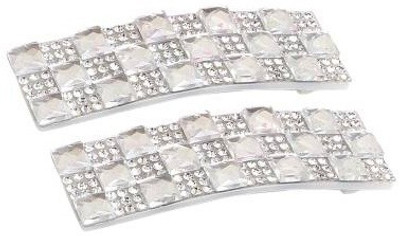 

One Personal Care Diamond Studded Party Wear Hair Accessory Set, Tic Tac Clip(Silver)