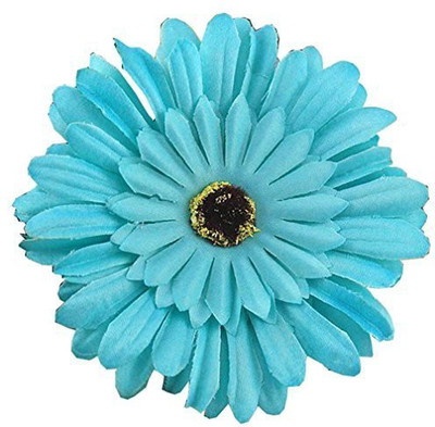 Coco love Big sun flower Hair Clip and Hair Pin Hat Decoration Flower(Water Blue) Hair Clip(Blue)