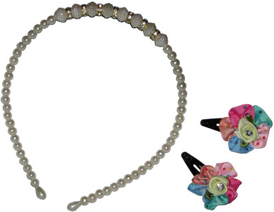 

Rajdeep Pearl Hairband with Tic-Tac Hair Accessory Set(Multicolor, White)