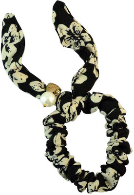 

Sarah Floral Print Rubber Band(Black)