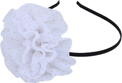 

Sanjog Flourish Glittery For Kids/Girls Hair Band(White)
