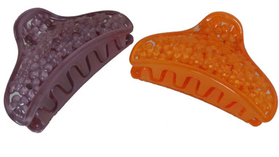 

Modish Look Cltuchers Combo Hair Claw(Grey, Orange)