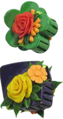 

Advanc Hotline Porcelain clay work fancy hair clutcher (Combo of 2) Hair Clip(Multicolor)